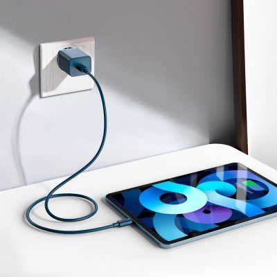 10. Baseus Super Si 1C fast charger USB Type C 20W Power Delivery + USB Type C - Lightning cable 1m blue (TZCCSUP-B03)