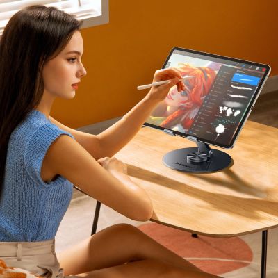 12. Wozinsky WRS-DSY84SS 360° Rotating Aluminum Tablet Stand - Gray
