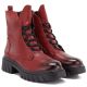 4. Women’s Red Block-Heel Platform Ankle Boots Jezzi MR2502-9