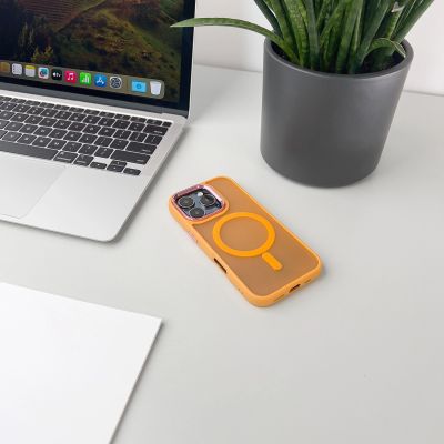 6. Magnetic Collection MagSafe iPhone 16 Pro Case - Orange