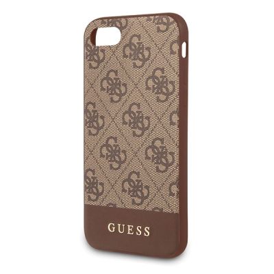 3. Guess 4G Stripe Collection case for iPhone 7 / 8 / SE 2020 / SE 2022 - brown