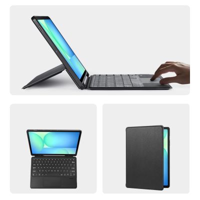 5. Dux Ducis (DK series) Keyboard Case for Samsung Tab S10 FE+ (Plus) with Backlight - Black