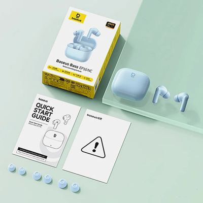 7. Baseus Bass EP10 TWS Wireless In-Ear Headphones with ANC - Blue