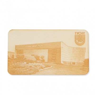 GKS Tychy wooden magnet