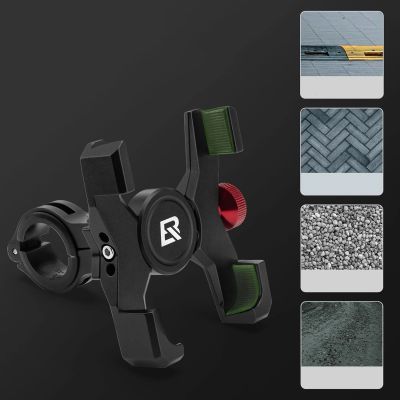 4. Rockbros 25210039001 Handlebar Clamp Phone Holder - Black