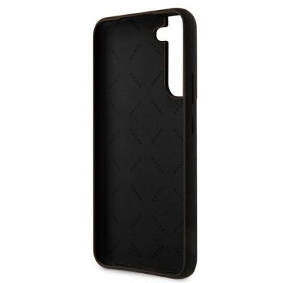 7. Guess Silicone Script Metal Logo Case for Samsung Galaxy S22+ - Black