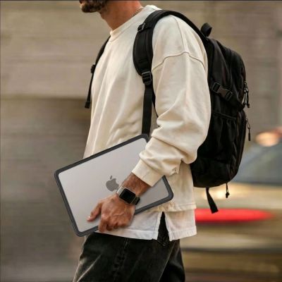 9. Tech-Protect Velar Case for MacBook Pro 14" 2021 / 2023 / 2025 / 2026 - Transparent Black