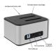 8. QOLTEC Dual-Bay Docking Station for 2 HDDs/SSDs 2x 2.5"/3.5" SATA | USB 3.0 | CLONING