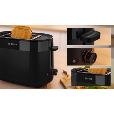 5. Bosch TAT2M123 2-Cup Toaster 950W Black