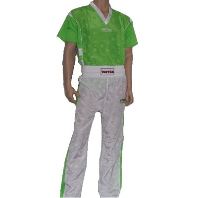 3. TOP TEN NEON kickboxing outfit green and white