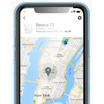11. Baseus T2 keychain mini wireless key and other object finder white (ZLFDQT2-02)