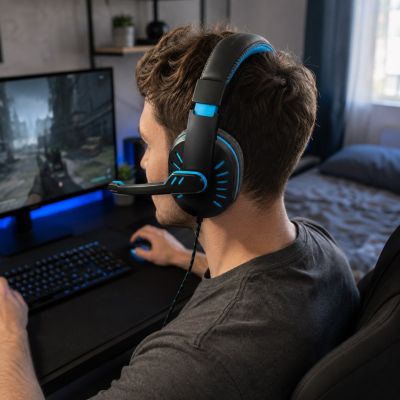 10. ESPERANZA HEADPHONES WITH MICROPHONE FOR GAMERS CROW BLUE EGH330B