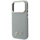 6. Karl Lagerfeld Saffiano Small Script Metal Logo MagSafe Case for iPhone 17 Pro Max / 18 Pro Max - Beige