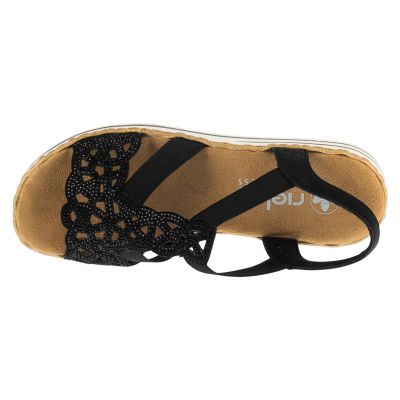 3. Rieker Sandals V0646-00 Black 36