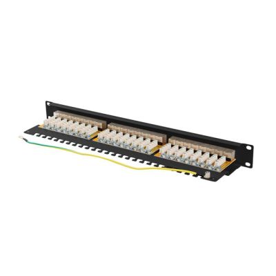 5. LANBERG PATCH PANEL 24 PORT 1U 19" CAT.6A FTP BLACK PPSA-1024-B