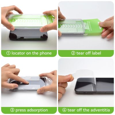 13. 9H tempered glass with mounting frame for iPhone 14 Pro Max Wozinsky Premium Glass - black