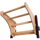 12. GYMNASTIC WOODEN AND METAL WALL BAR WITH 4 HANDLES WITH A WOODEN BAR BENCHK 211B