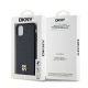 8. DKNY Leather Monogram Pattern Metal Logo MagSafe Case for iPhone 11 / Xr - Black