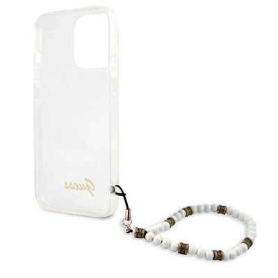 7. Guess GUHCP13LKPSWH iPhone 13 Pro / 13 6.1" Transparent Hardcase White Pearl