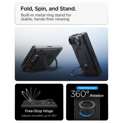10. Spigen Slim Armor Pro S Magsafe Case for iPhone Duo - Black