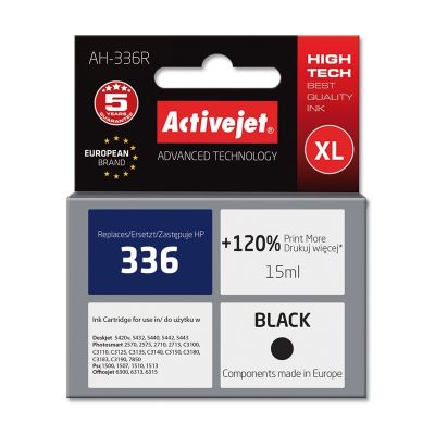 Activejet AH-336R Ink (replaces HP 336 C9362EE; Premium; 15 ml; black)