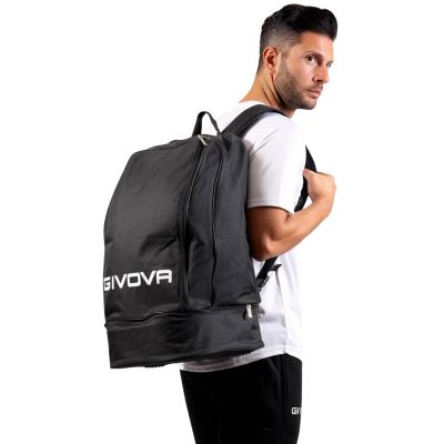 5. Givova Zaino Backpack with Reinforced Base, Black B007-0010-UNICA