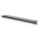 Digitus High-Density Patch Panel 19" 24 x RJ45, LSA horizontal, Cat. 6, unshielded, 0.5U, black, cable guide