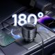 8. Baseus Enjoyment Max 90W Car Charger 2x USB-C + USB-C and Lightning Cable - Black