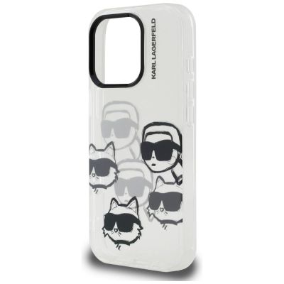 6. Karl Lagerfeld IML Multi K&C Head Pattern Case for iPhone 16 Pro - Clear