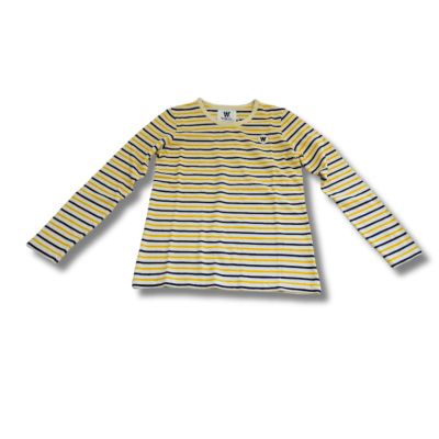 Wood Wood Kim Off-white/yellow stripes long sleeve t-shirt - 10235409-2323-Stripes