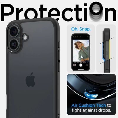 12. Spigen Ultra Hybrid iPhone 16 Case - Matte Black
