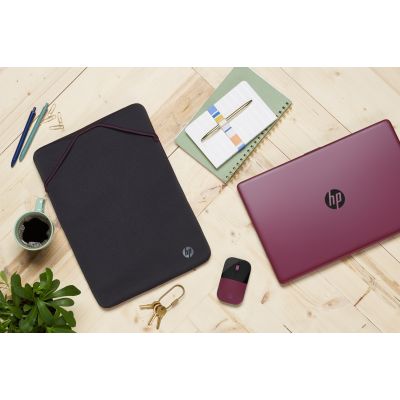 2. HP Reversible Protective Mauve Laptop Sleeve for 15.6" Notebook, Black and Purple 2F1W8AA