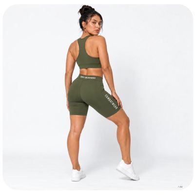 3. Women's ARMY GREEN COMBATWEAR Compression Shorts | DBX Bushido