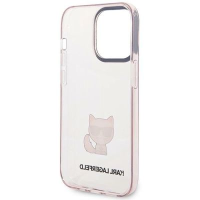7. Karl Lagerfeld Choupette Body Case for iPhone 14 Pro Max - Pink