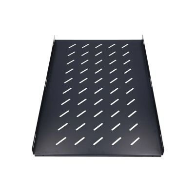 Extralink 1U 750mm Black | Shelf | 19", 752 x 472mm, point-mounted, for 1000mm deep cabinets