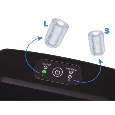 6. ELDOM ICE MAKER KS230 ICELIA 165W, BLACK, 12 KG ICE/24H; 9 ICE CUBES AT A TIME EVERY 6 – 12 MIN