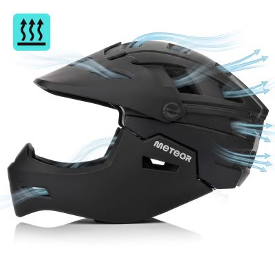 13. Meteor Hydra S full-face bicycle helmet 51-55 cm black