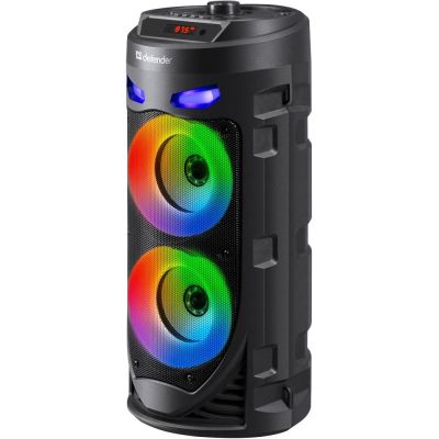 Defender CRASHBOOM Bluetooth Speaker 16W MP3/FM/SD/USB/AUX/TWS/LED/MIC/LCD KARAOKE black + microphone + remote control