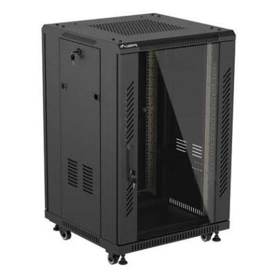 44. LANBERG FLOOR CABINET 19" 18U 600X600 BLACK