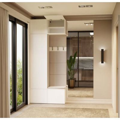 4. HAGA II 1SZ1W Hallway Wardrobe, White