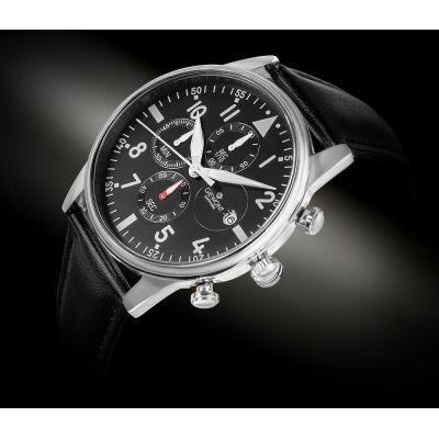 2. Giewont Chronograph Sapphire Black Silver Men's Watch GW5630-A2