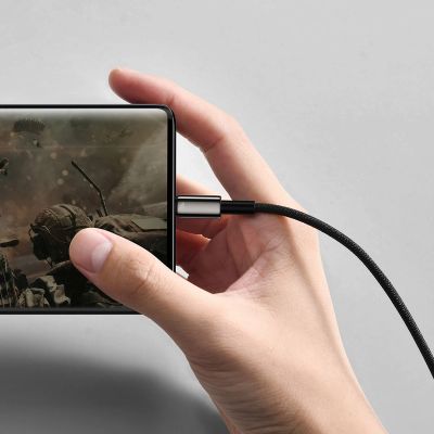 9. Baseus Tungsten Gold USB-A to USB-C Cable 480Mb/s 100W 1m Black (CAWJ000001)