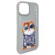 7. Nimmy Glasses Cool Cat iPhone 15 Case - Gray