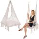 OPENWORK HAMMOCK HANGING CHAIR STORK'S NEST 60x60x150CM WITH ECRU PILLOW