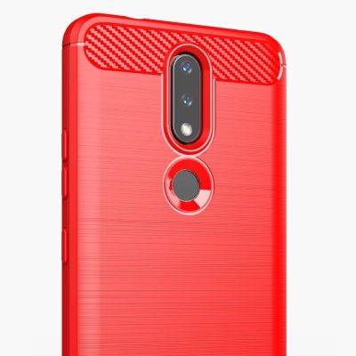 10. Carbon Case Flexible Cover TPU Case for Nokia 2.4 black