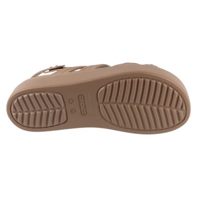 4. Crocs Brooklyn Knot Low Wedge Sandal 212864-2Q9 Brown 36/37