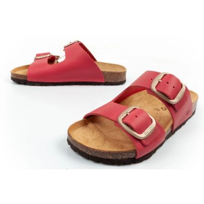 7. Bio Bio Women's slippers, profiled flip-flops, natural leather