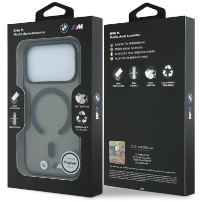 8. BMW M IML Glossy Metal Logo & Trims MagSafe Case for iPhone 17 Pro / 18 Pro - Black