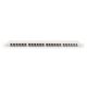 30. High density patch panel 19'' 24x RJ45, LSA level, cat.6A, shielded, 0.5U, gray, cable guide