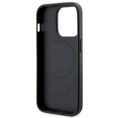 7. Guess GUHMP14LP4RPSK iPhone 14 Pro 6.1" black/black hardcase 4G Printed Stripes MagSafe